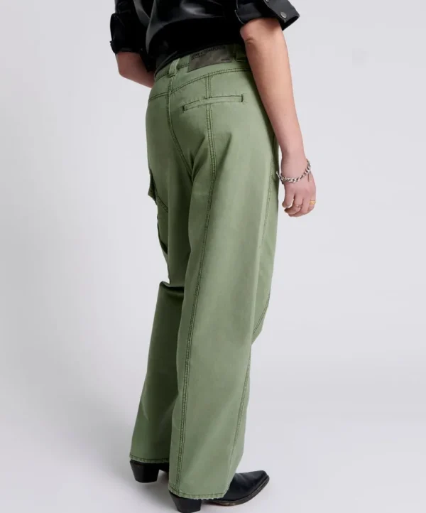ONE TEASPOON Khaki New Fiction Wide Leg Cargo Jeans | Women Denim Jeans