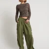 ONE TEASPOON Khaki Tencel Parachute Pants | Women Bottoms