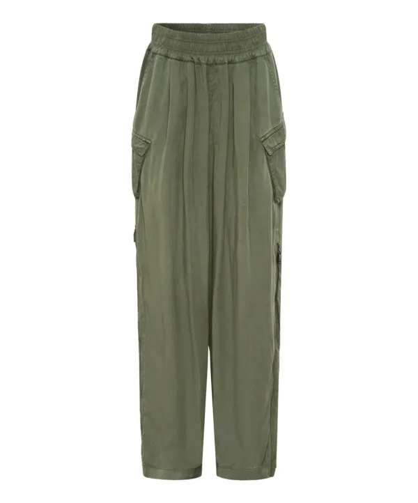 ONE TEASPOON Khaki Tencel Parachute Pants | Women Bottoms