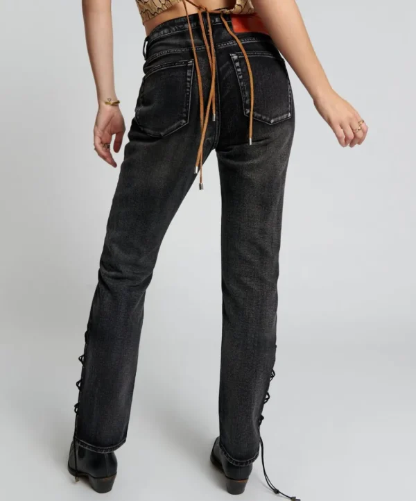 ONE TEASPOON Laced Awesome Baggies High Waist Straight Leg Jeans | Women Denim Jeans