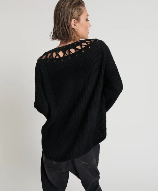 ONE TEASPOON Laced Up Knit Sweater | Women Knitwear