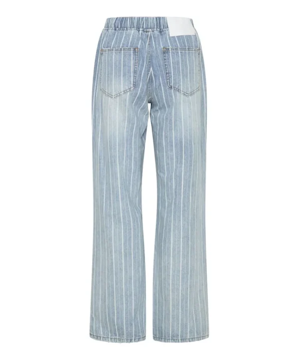 ONE TEASPOON Le Stripe Roadhouse Wide Leg Drawstring Jeans | Women Denim Jeans