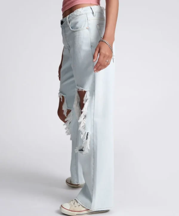 ONE TEASPOON Le Surf Jackson Mid Waist Wide Leg Jeans | Women Denim Jeans