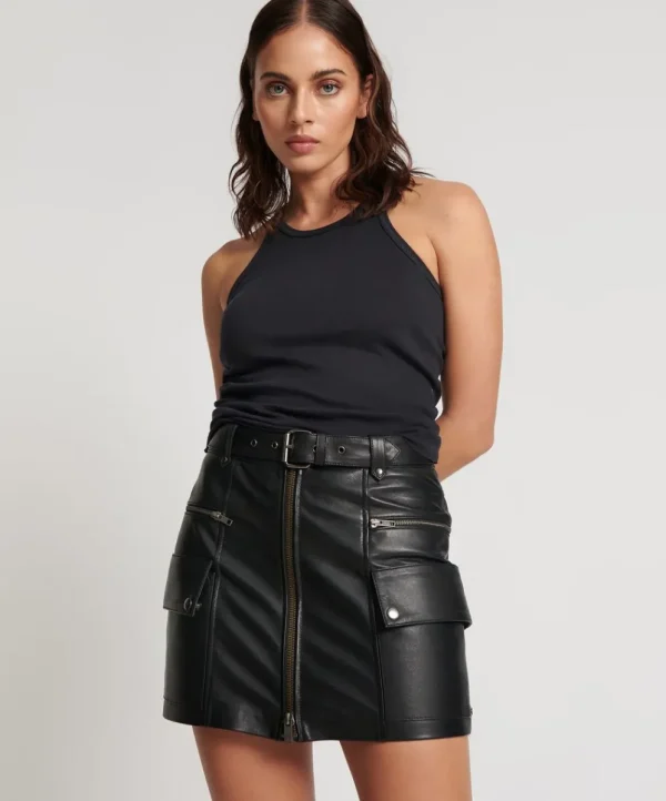 ONE TEASPOON Leather Biker Mini Skirt | Women Bottoms