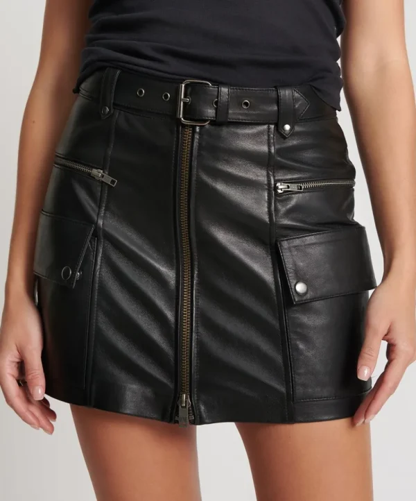 ONE TEASPOON Leather Biker Mini Skirt | Women Bottoms