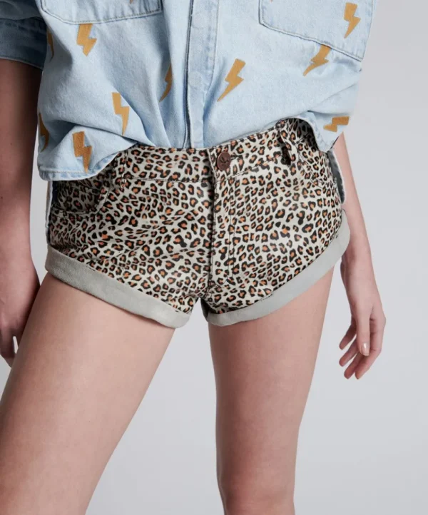 ONE TEASPOON Leopard Print Leather Low Waist Bandits | Women Bottoms