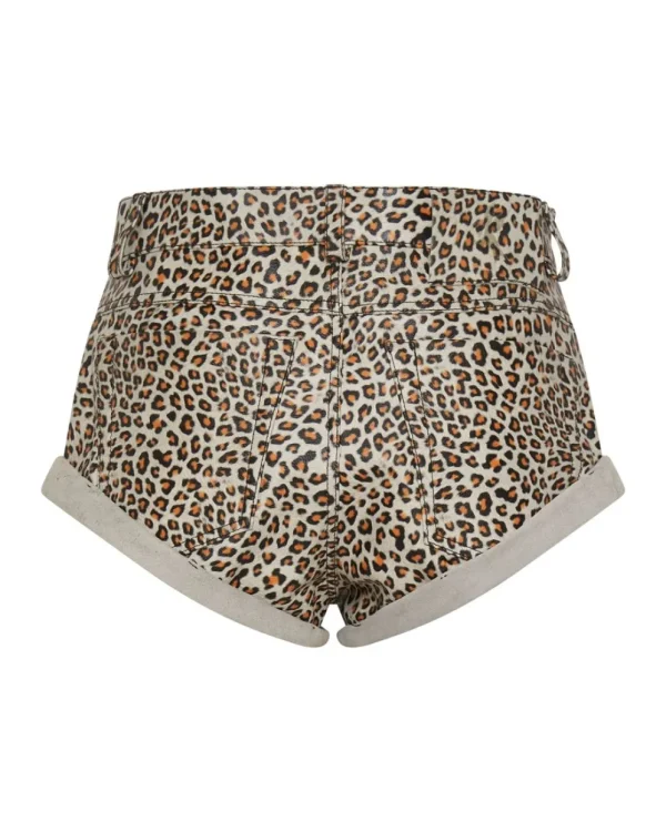 ONE TEASPOON Leopard Print Leather Low Waist Bandits | Women Bottoms