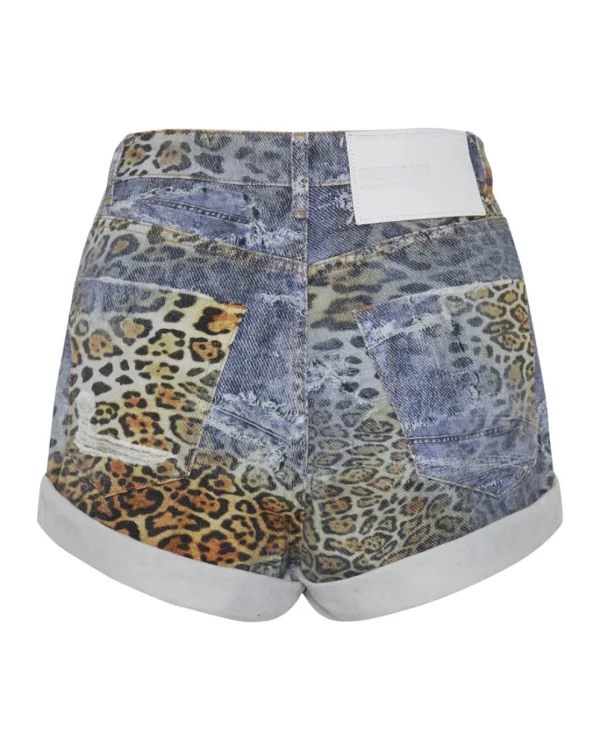 ONE TEASPOON Leoparty Bandits High Waist Denim Shorts | Women Denim Shorts