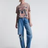 ONE TEASPOON Linear Blue Smiths Trouser Jeans | Women Denim Jeans