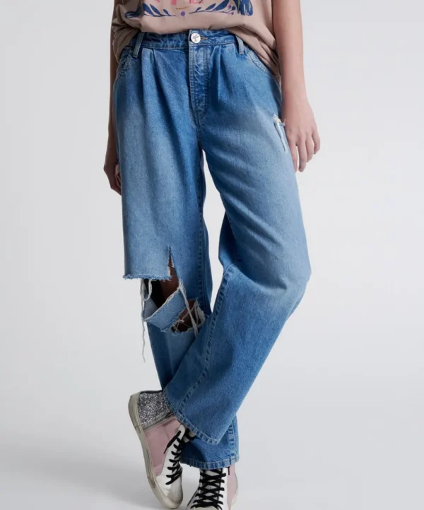 ONE TEASPOON Linear Blue Smiths Trouser Jeans | Women Denim Jeans