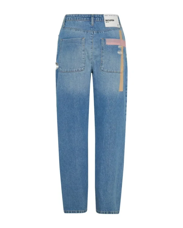 ONE TEASPOON Linear Blue Smiths Trouser Jeans | Women Denim Jeans