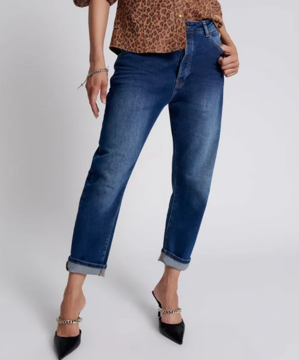 ONE TEASPOON Luxe Power Blue Bandit Relaxed Jeans | Women Denim Jeans