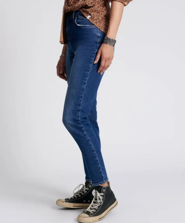 ONE TEASPOON Luxe Power Blue Legend High Waist Mom Jeans | Women Denim Jeans