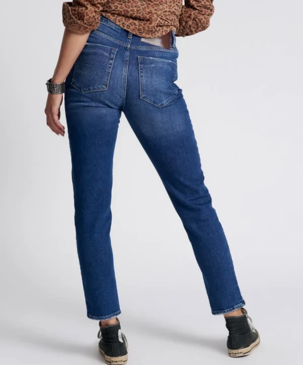 ONE TEASPOON Luxe Power Blue Legend High Waist Mom Jeans | Women Denim Jeans