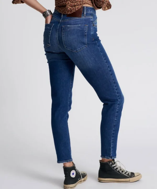 ONE TEASPOON Luxe Power Blue Legend High Waist Mom Jeans | Women Denim Jeans