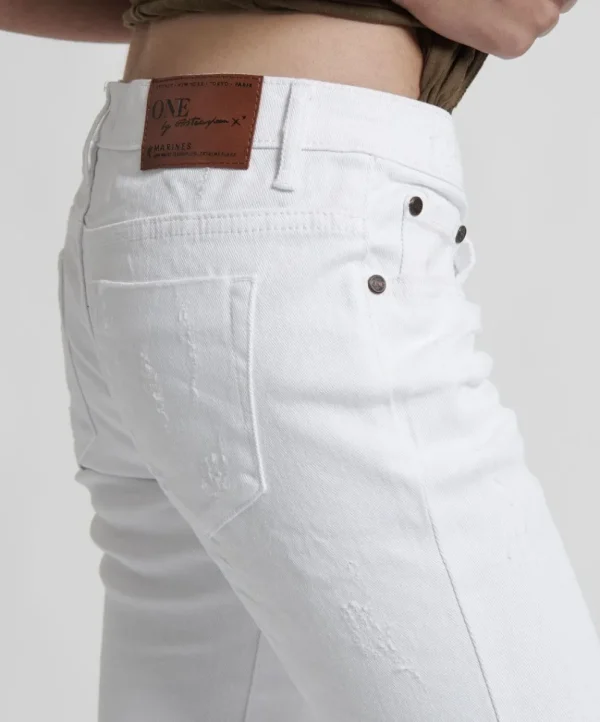 ONE TEASPOON Luxe White Marines | Women Denim Jeans