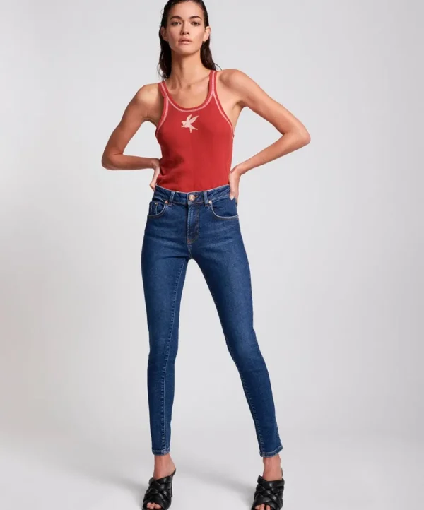 ONE TEASPOON Manhattan Blue High Waist Freebrids Ii | Women Denim Jeans