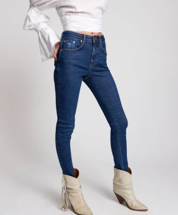 ONE TEASPOON Manhattan Blue Super High Waist Freebrids 11 | Women Denim Jeans