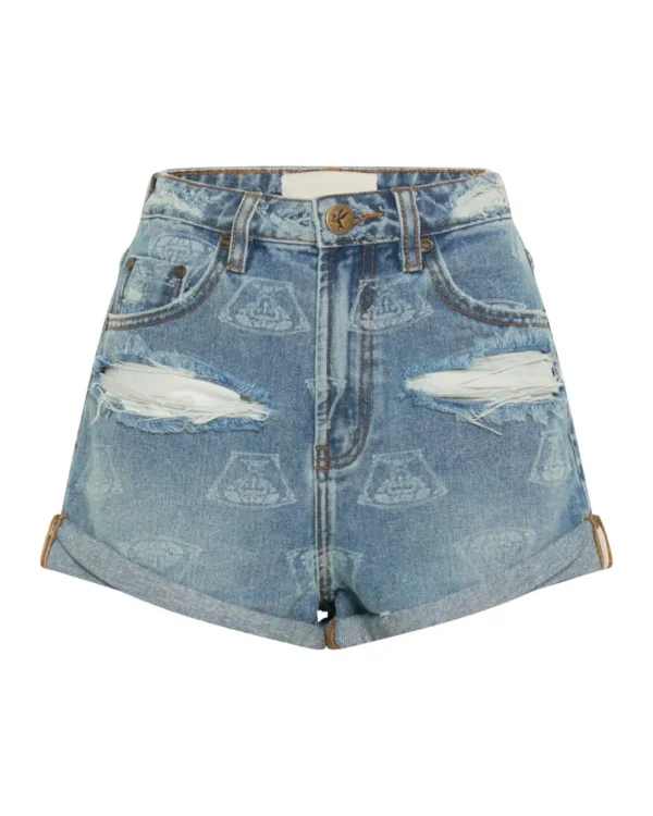 ONE TEASPOON Medusa Bandits High Waist Denim Shorts | Women Denim Shorts