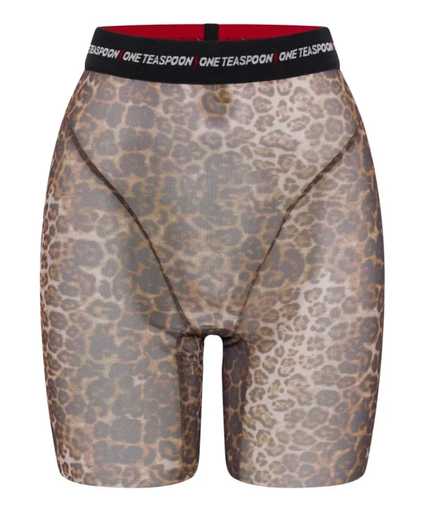 ONE TEASPOON Mesh Animal Bike Shorts | Women Bottoms