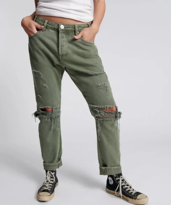 ONE TEASPOON Messed Up Saints Boyfriend Pants | Women Denim Jeans