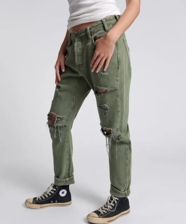 ONE TEASPOON Messed Up Saints Boyfriend Pants | Women Denim Jeans