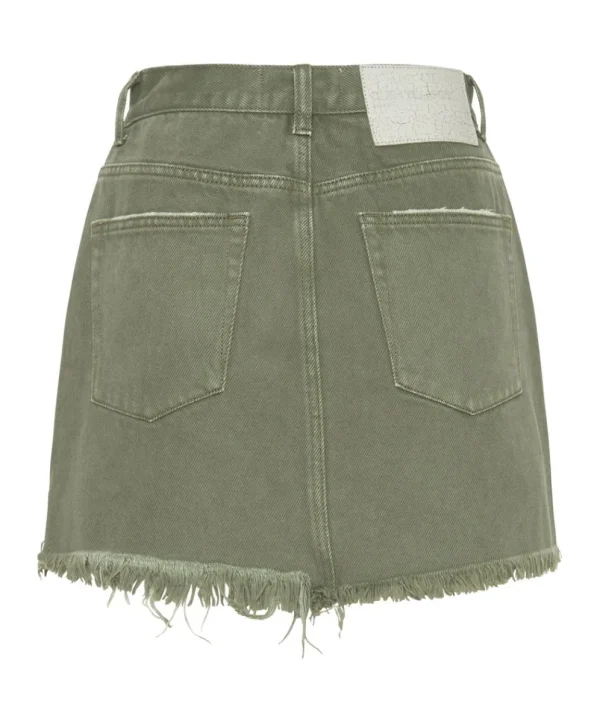 ONE TEASPOON Military Khaki 2020 Mini Denim Skirt | Women Denim Skirts