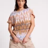 ONE TEASPOON Mirage Hand Tie Dyed Organic Unisex Tee | Women Organic Tees