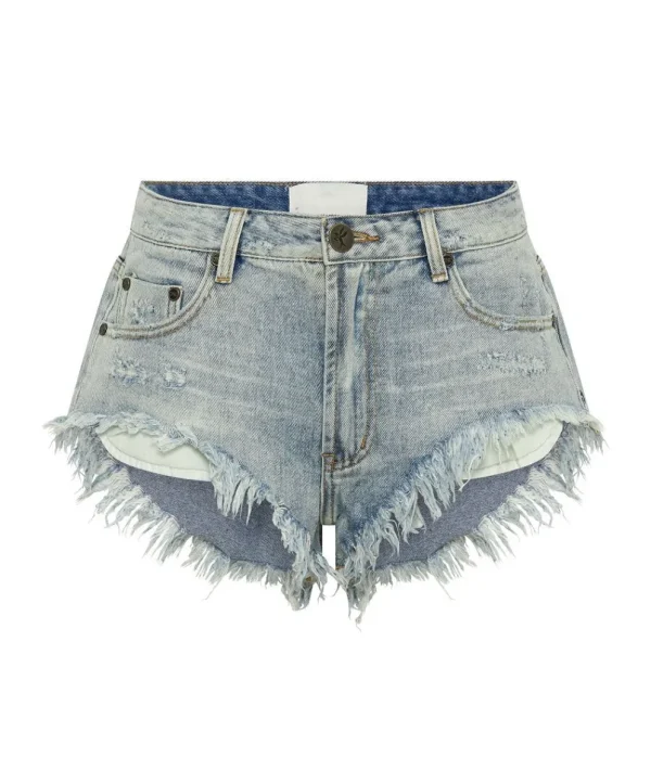 ONE TEASPOON Montana Rollers Denim Shorts | Women Denim Shorts