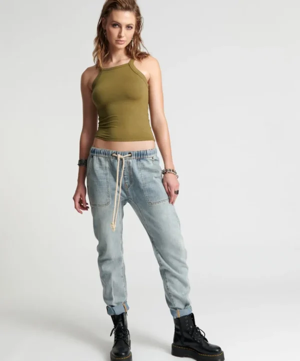 ONE TEASPOON Montana Shabbies Drawstring Boyfriend Jeans | Women Denim Jeans