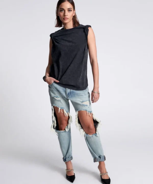 ONE TEASPOON Montanna Super Trashed Saints Boyfriend Jeans | Women Denim Jeans