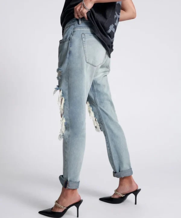 ONE TEASPOON Montanna Super Trashed Saints Boyfriend Jeans | Women Denim Jeans