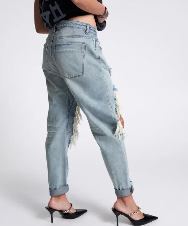 ONE TEASPOON Montanna Super Trashed Saints Boyfriend Jeans | Women Denim Jeans