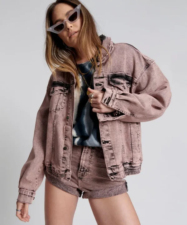 ONE TEASPOON Night Haze Oversized Denim Trucker Jacket | Women Jackets