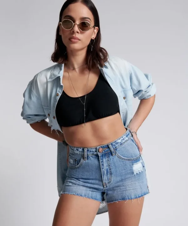 ONE TEASPOON Ocean Bonitas High Waist Denim Shorts | Women Denim Shorts