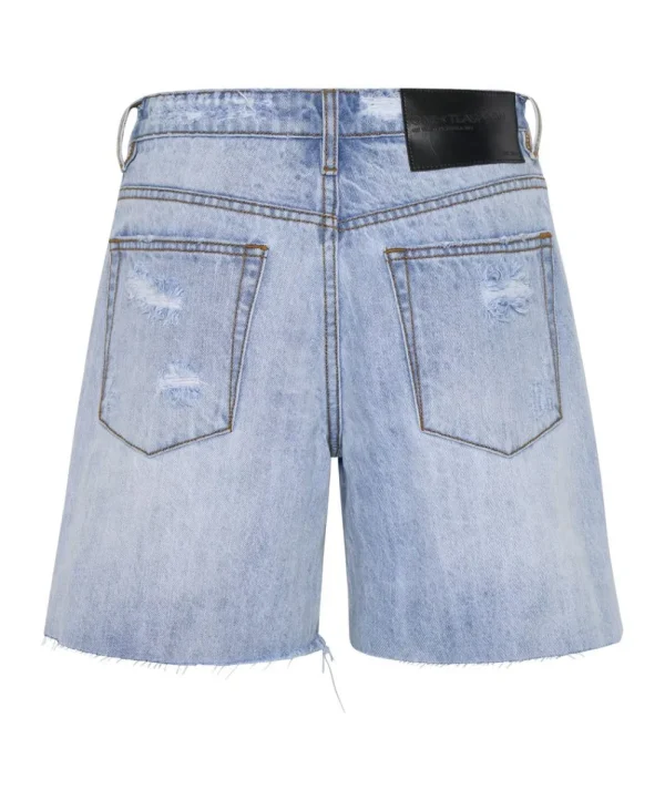 ONE TEASPOON Ocean Jackson Mid Waist Wide Leg Shorts | Women Denim Shorts