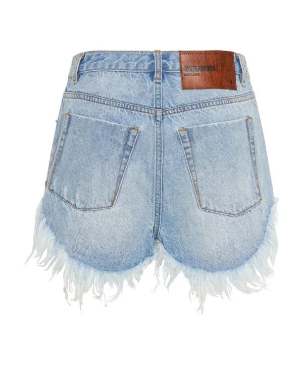 ONE TEASPOON Ocean Outlaws Mid Length Denim Shorts | Women Denim Shorts