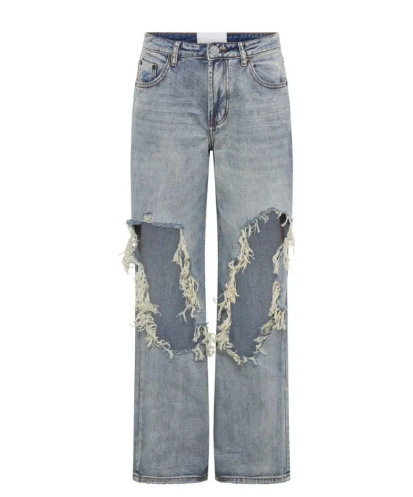 ONE TEASPOON Old Blue Jackson Mid Waist Wide Leg Jeans | Women Denim Jeans