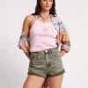 ONE TEASPOON Old Khaki Bandits High Waist Shorts | Women Denim Shorts