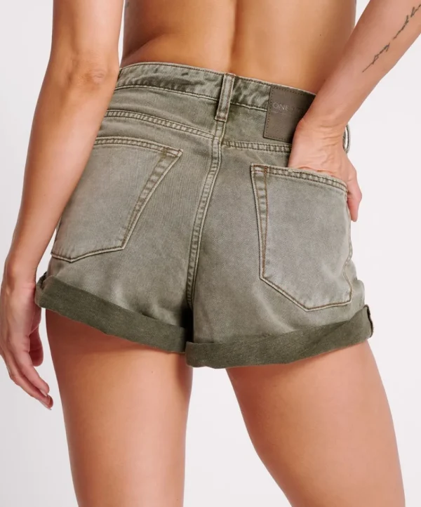 ONE TEASPOON Old Khaki Bandits High Waist Shorts | Women Denim Shorts