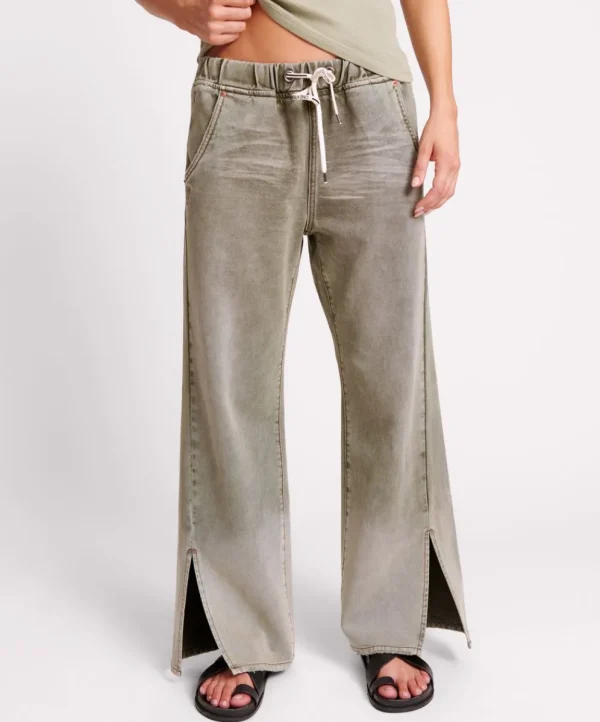 ONE TEASPOON Old Khaki Roadhouse Wide Leg Drawstring Jeans | Women Denim Jeans