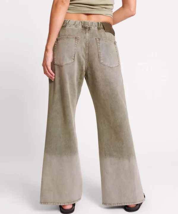 ONE TEASPOON Old Khaki Roadhouse Wide Leg Drawstring Jeans | Women Denim Jeans