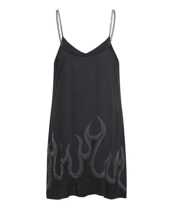 ONE TEASPOON On Fire Black Crystal Slip Dress | Women Mini Dresses