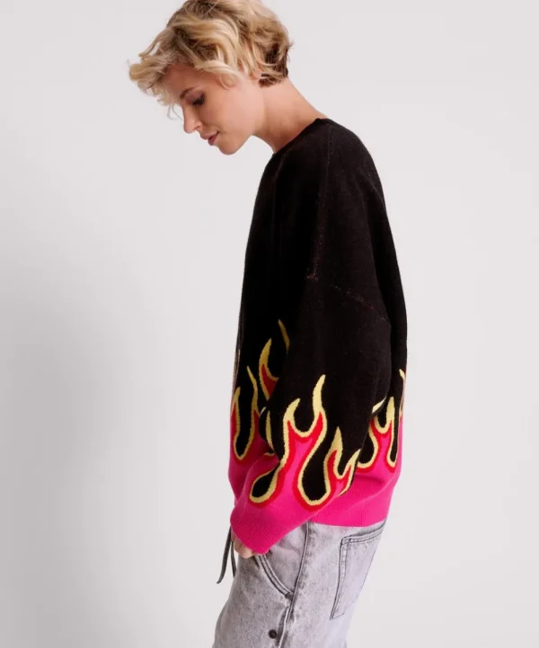 ONE TEASPOON On Fire Intarsia Sweater | Women Knitwear