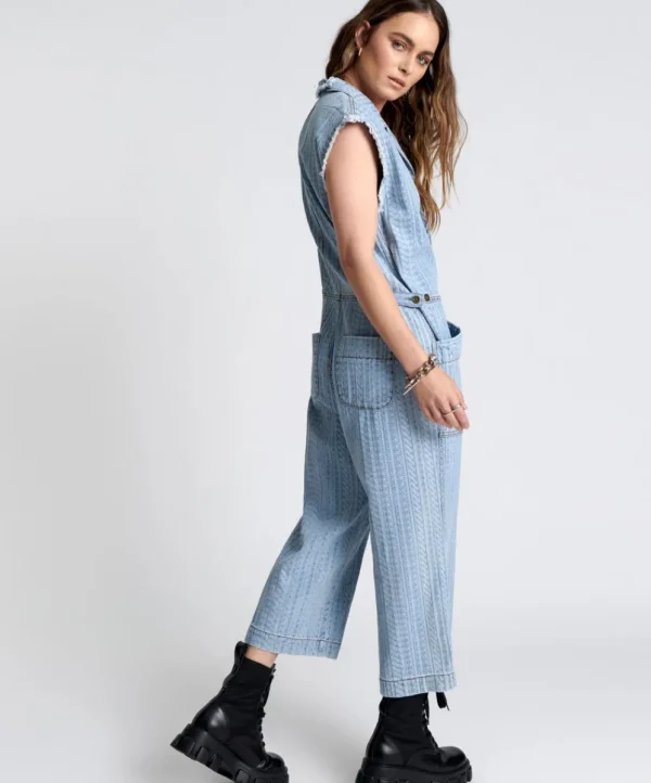 ONE TEASPOON On Repeat Safari Camp Overalls | Women Denim Jumpsuits