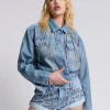 ONE TEASPOON Hand Embellished Bandit Low Waist Denim Shorts | Women Denim Shorts