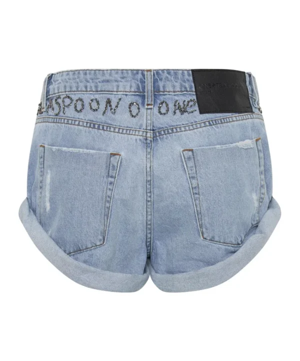 ONE TEASPOON Hand Embellished Bandit Low Waist Denim Shorts | Women Denim Shorts