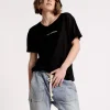 ONE TEASPOON Linen Wide Neck Tee | Women Graphic Tees