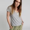 ONE TEASPOON Scoop Neck Basic Tee | Women Basic Tees