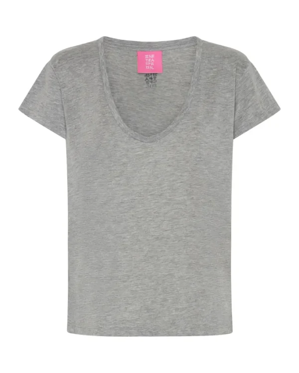 ONE TEASPOON Scoop Neck Basic Tee | Women Basic Tees